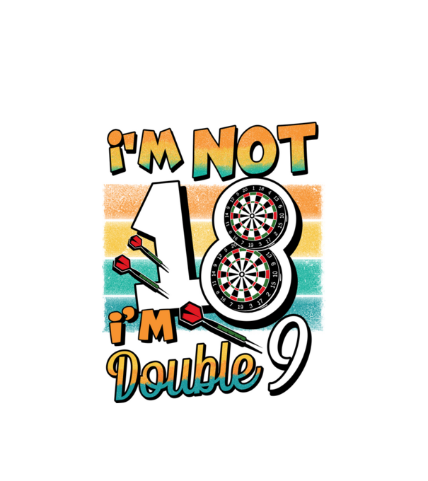 Darts Birthday 18 years old model alb pe tricou