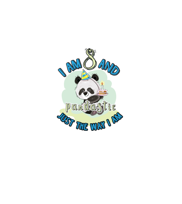 PANDASTIC 8 model alb pe tricou