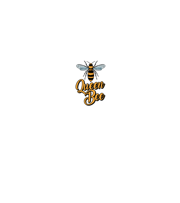 Queen Bee model alb/roșu pe tricou