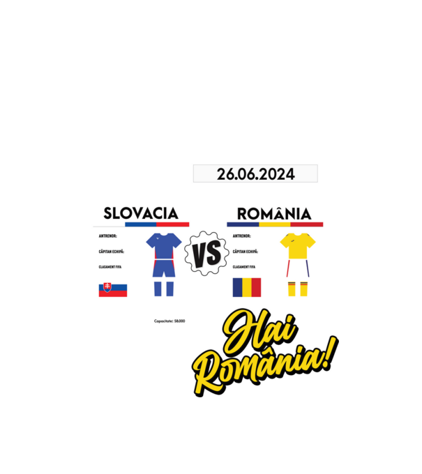 SLO-ROU euro 2024 calendar model alb pe tricou