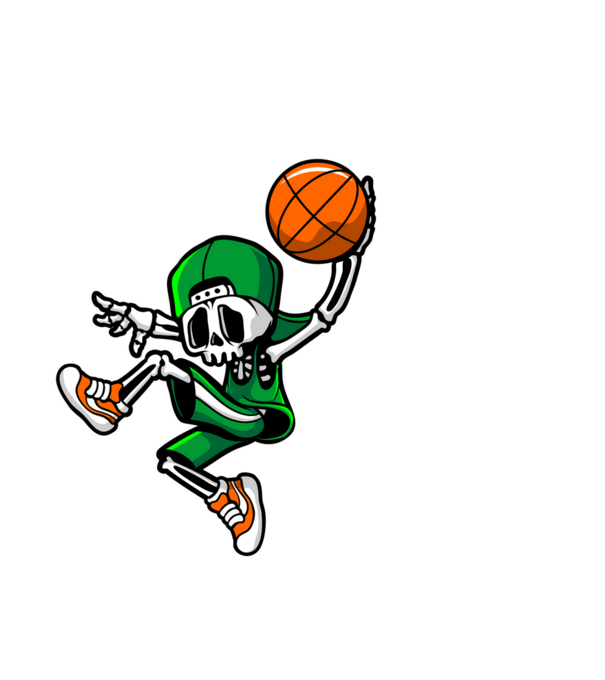 Basketbone model alb pe tricou