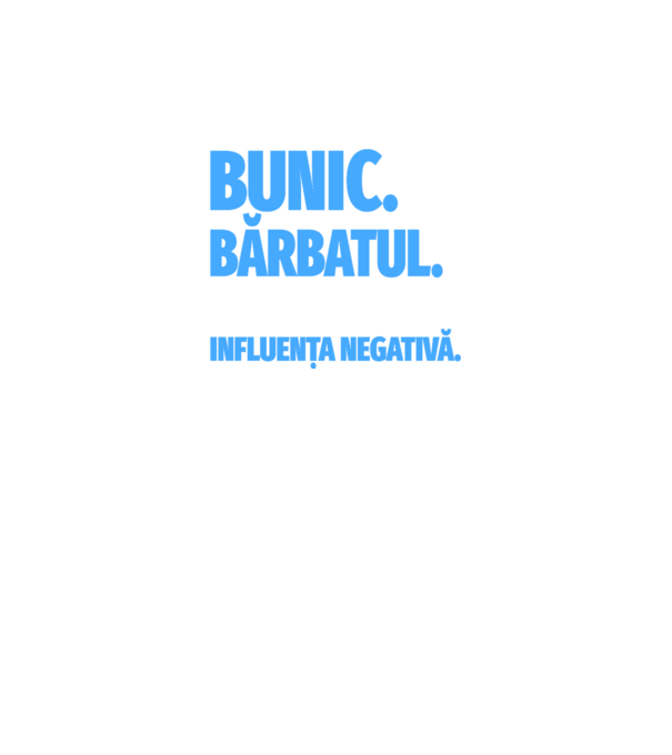 Bunic model negru pe tricou