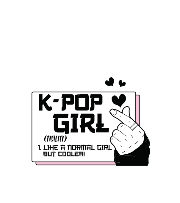 K-POP FANGIRL model alb pe tricou