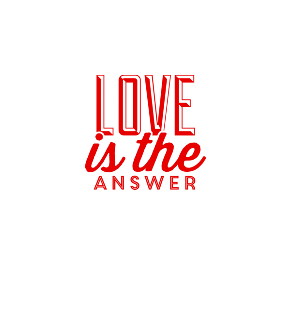 love in answer model negru pe tricou