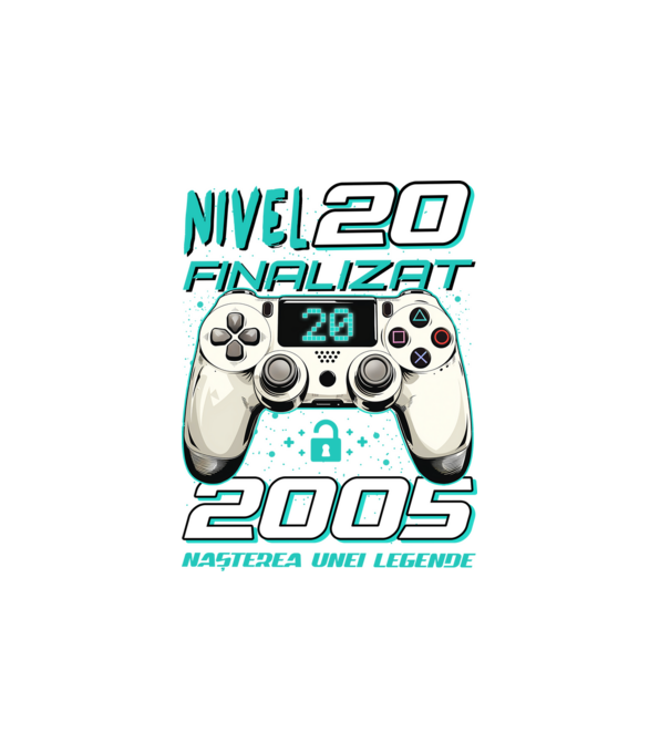 Nivel finalizat 20 2005 model alb pe tricou