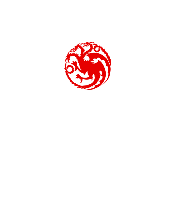 Targaryen model alb pe tricou