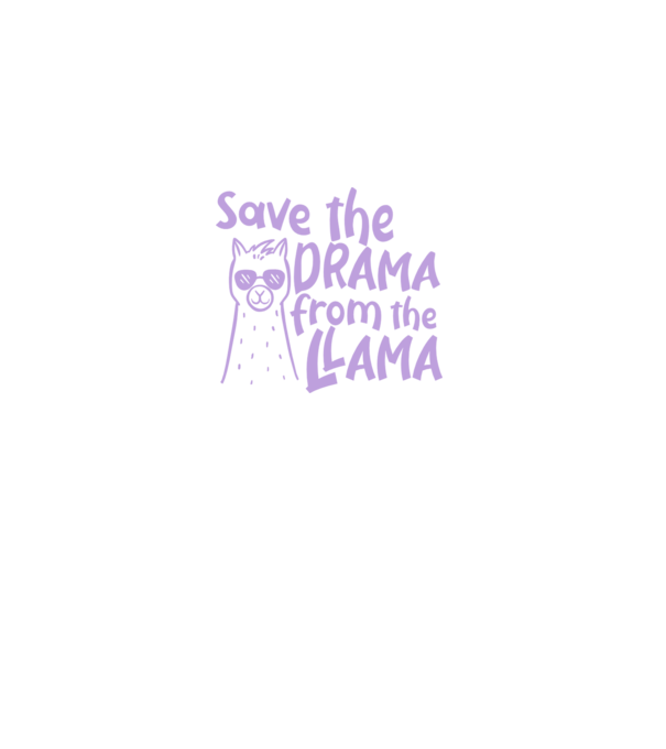Save the drama from the llama model negru pe tricou