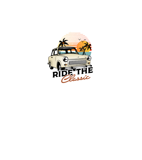 Trabant Ride The Classic model negru pe tricou