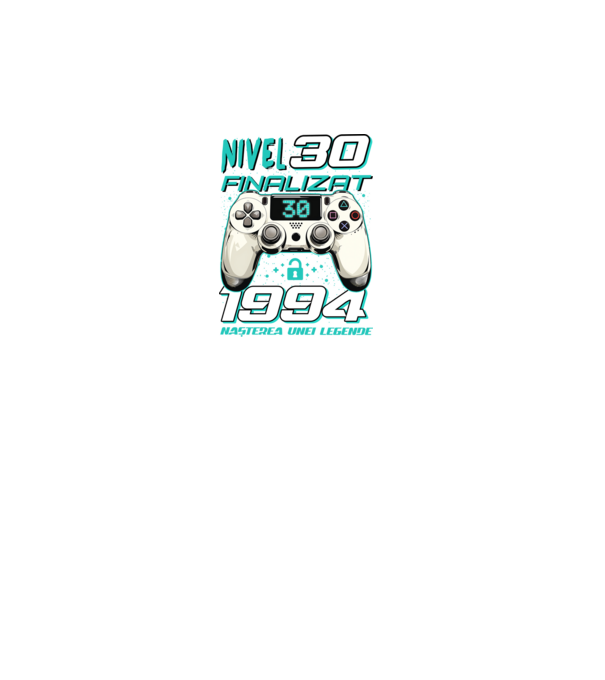 Nivel finalizat 30 1995 model negru pe tricou
