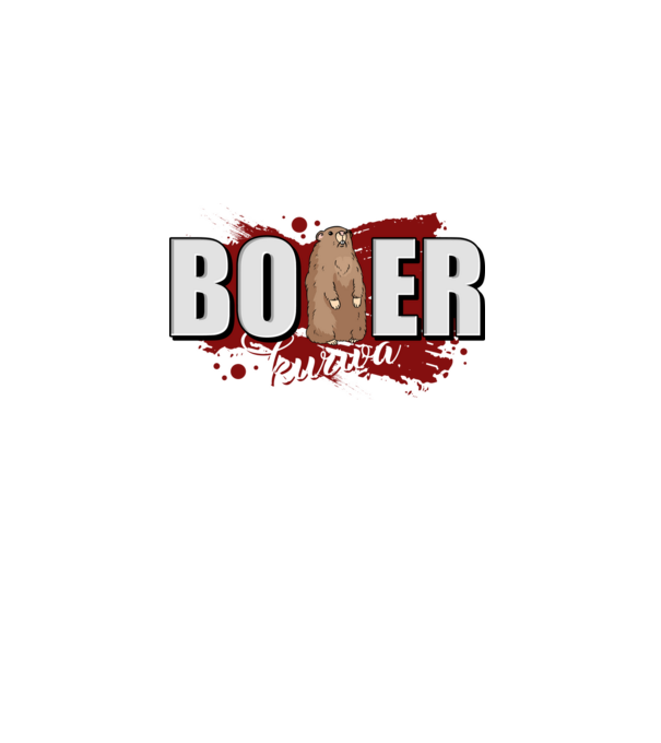 Bober Kurwa model negru pe tricou