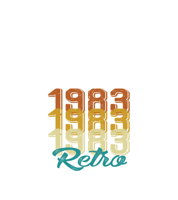 1983 retro model alb pe tricou