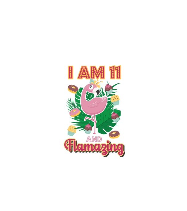 FLAMAZING Birthday 11 Years old model alb pe tricou