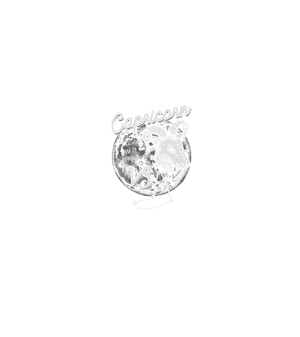 Zodiac femeie CAPRICORN retro model negru pe tricou