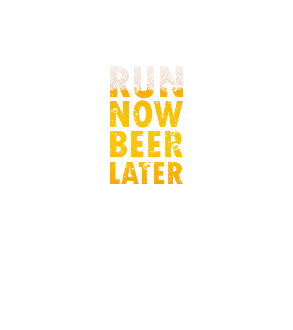 Run now beer later model negru pe tricou