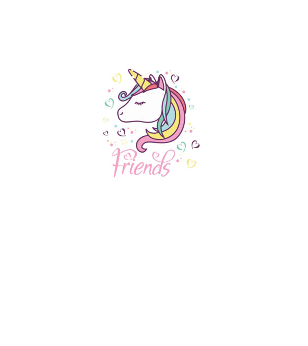 Unicorn Friend model turcoaz pe tricou