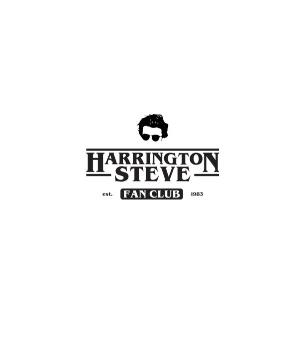 steve harrington fan club model alb pe tricou