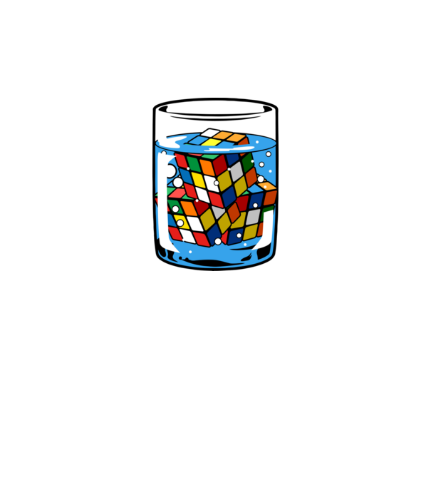 Rubik Ice model alb pe tricou