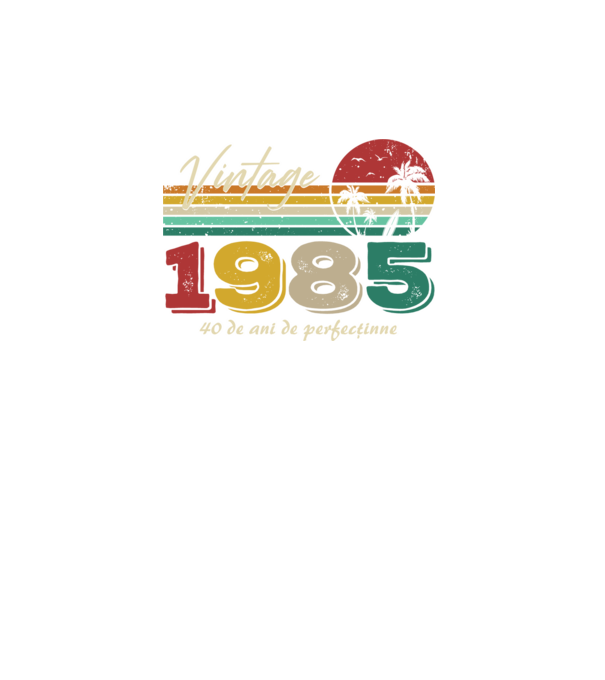 VINTAGE 1985 model turcoaz pe tricou