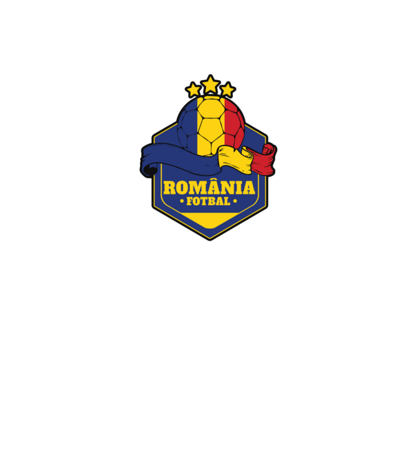 România Fotbal model alb pe tricou