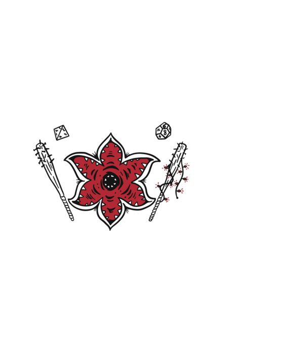 stranger things demogorgon head model negru pe tricou