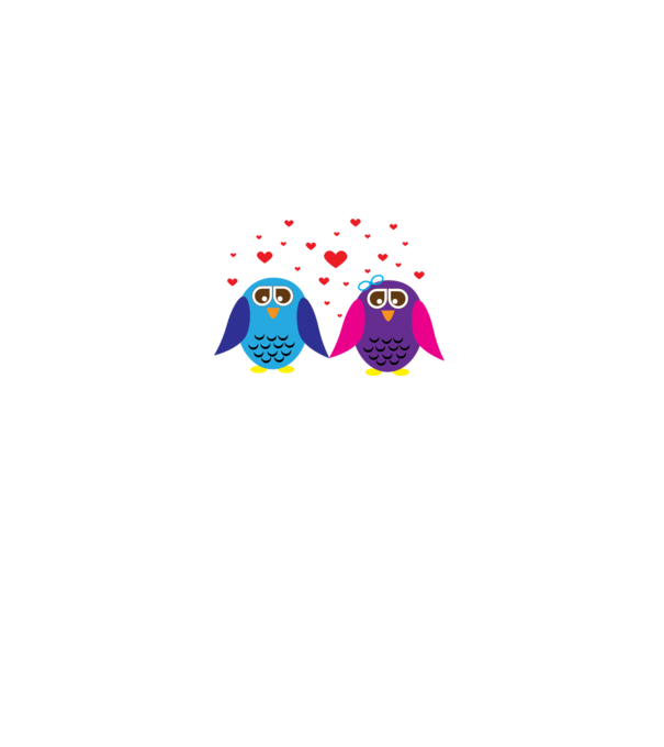 Owl Love model galben pe tricou