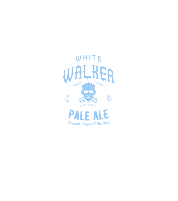 White Walker Pale Ale model negru pe tricou