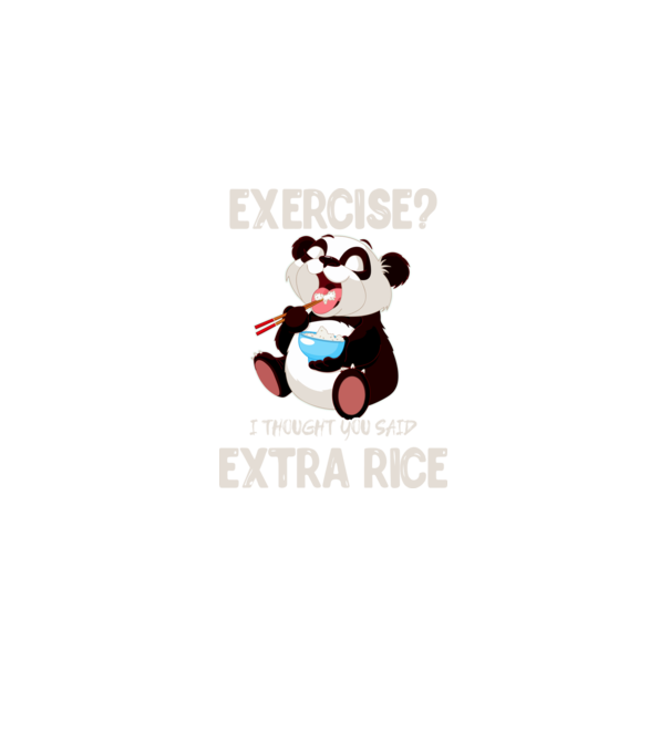 Exercise panda light model negru pe tricou