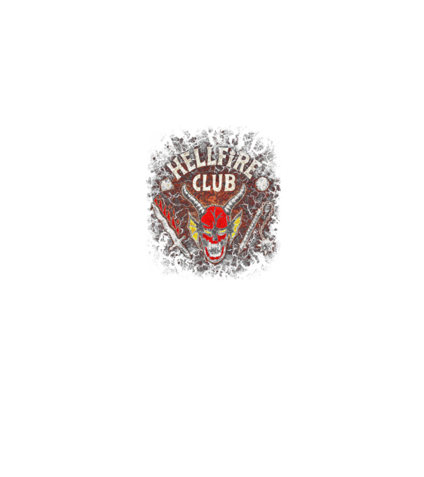 hellfire club stranger things model albastru jeanși pe tricou