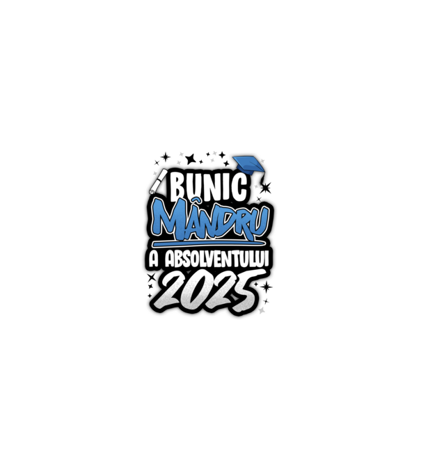 Bunic MÂNDRU a absolventului model alb pe tricou