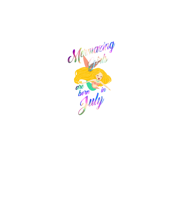 Mermazing girls are born july model negru pe tricou