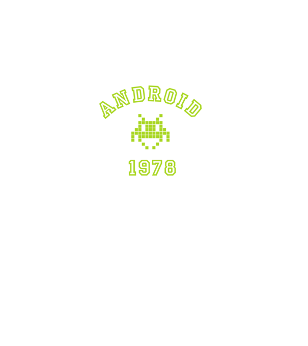 android model negru pe tricou
