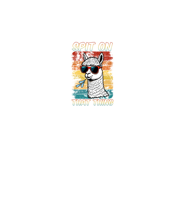 Spit on that thing llama rainbow Hawk Tuah model negru pe tricou