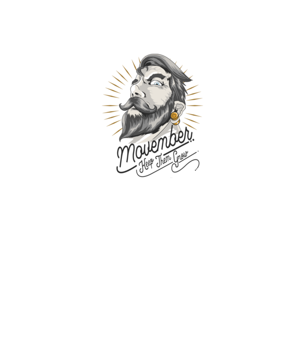 Movember Keep them grow No Shave November model alb pe tricou
