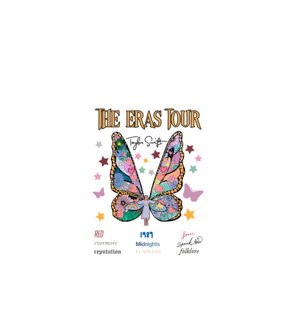 Taylor Swift eras fairy model alb pe tricou