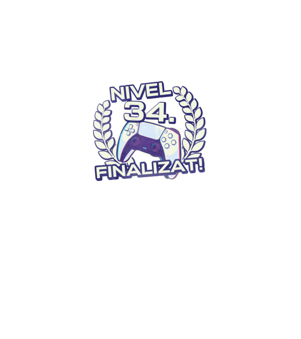 Nivel 34 finalizat! model negru pe tricou