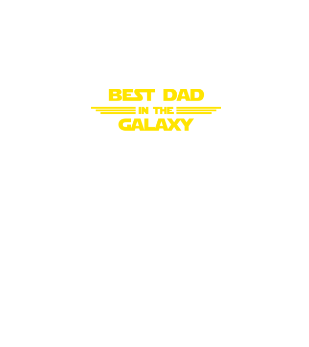 Best dad in the galaxy model negru pe tricou