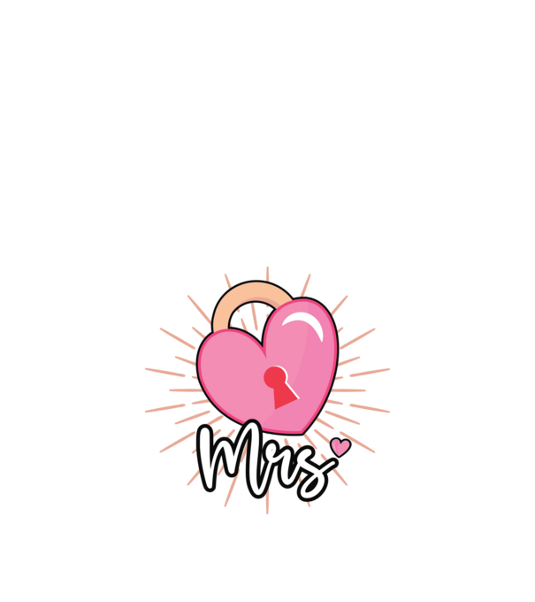 Mrs key to the heart model negru pe tricou
