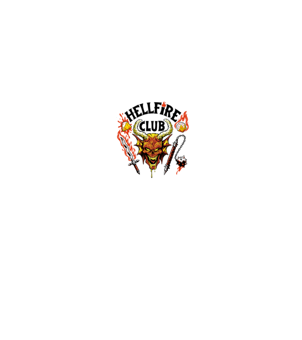 Hellfire ok model alb pe tricou