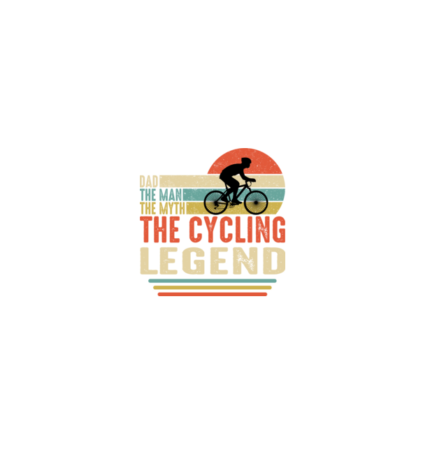Dad the man, the myth, the cycling legend model negru pe tricou