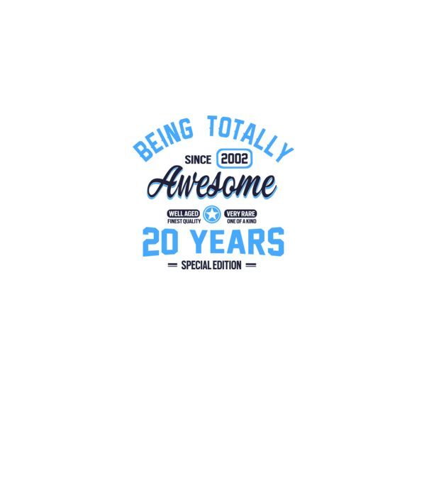 20 years of being totally awesome model alb pe tricou