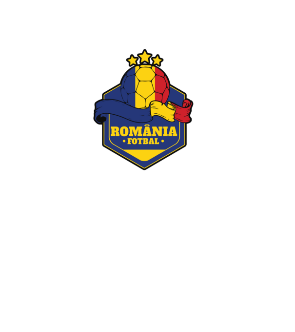 România Fotbal model alb pe tricou