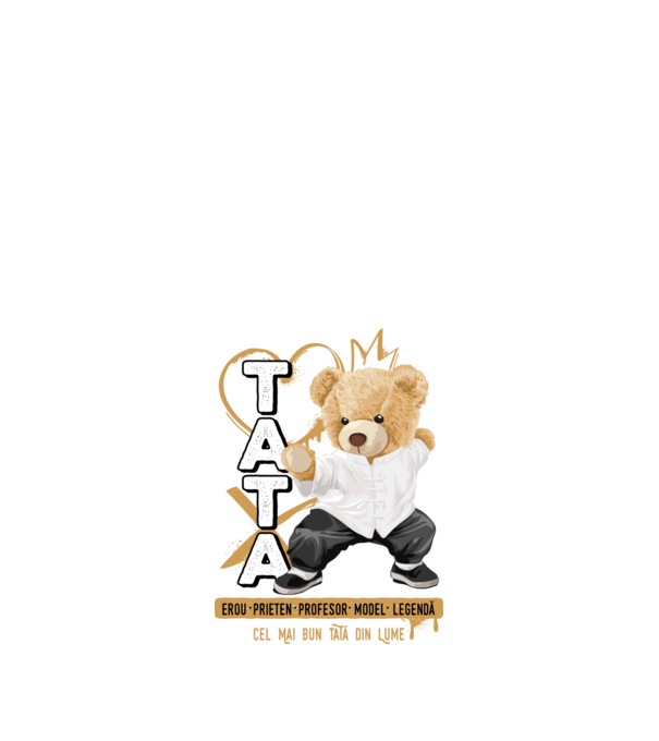 Tati Teddy model negru pe tricou