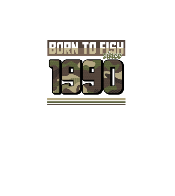 Born to fish since 1990 model turcoaz pe tricou