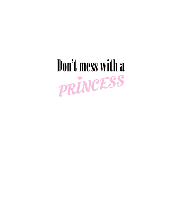 Princess model alb pe tricou