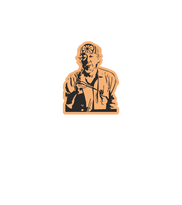 Mister miyagi cobra kai model alb pe tricou