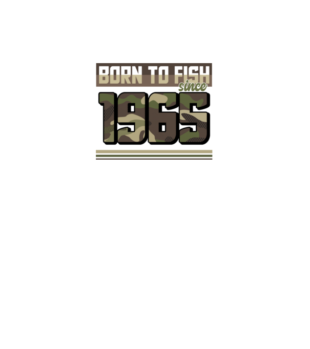 Born to fish since 1965 model negru pe tricou