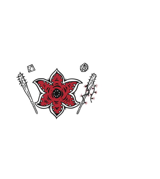 stranger things demogorgon head model negru pe tricou