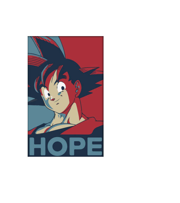 goku hope dragonball model negru pe tricou