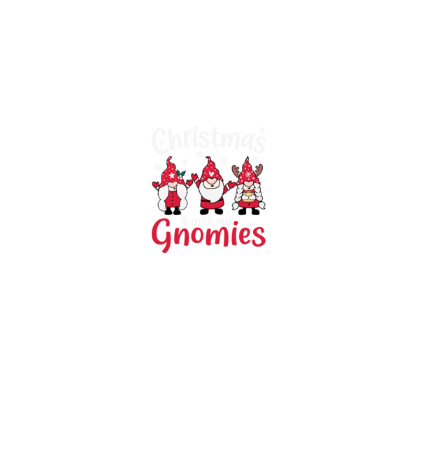 Christmas with my gnomies model negru pe tricou