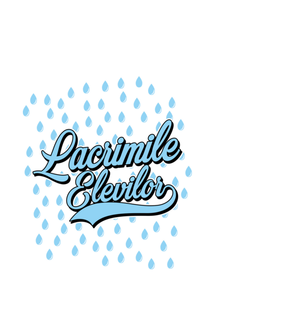 Lacrimile elevilor model albastru deschis pe tricou